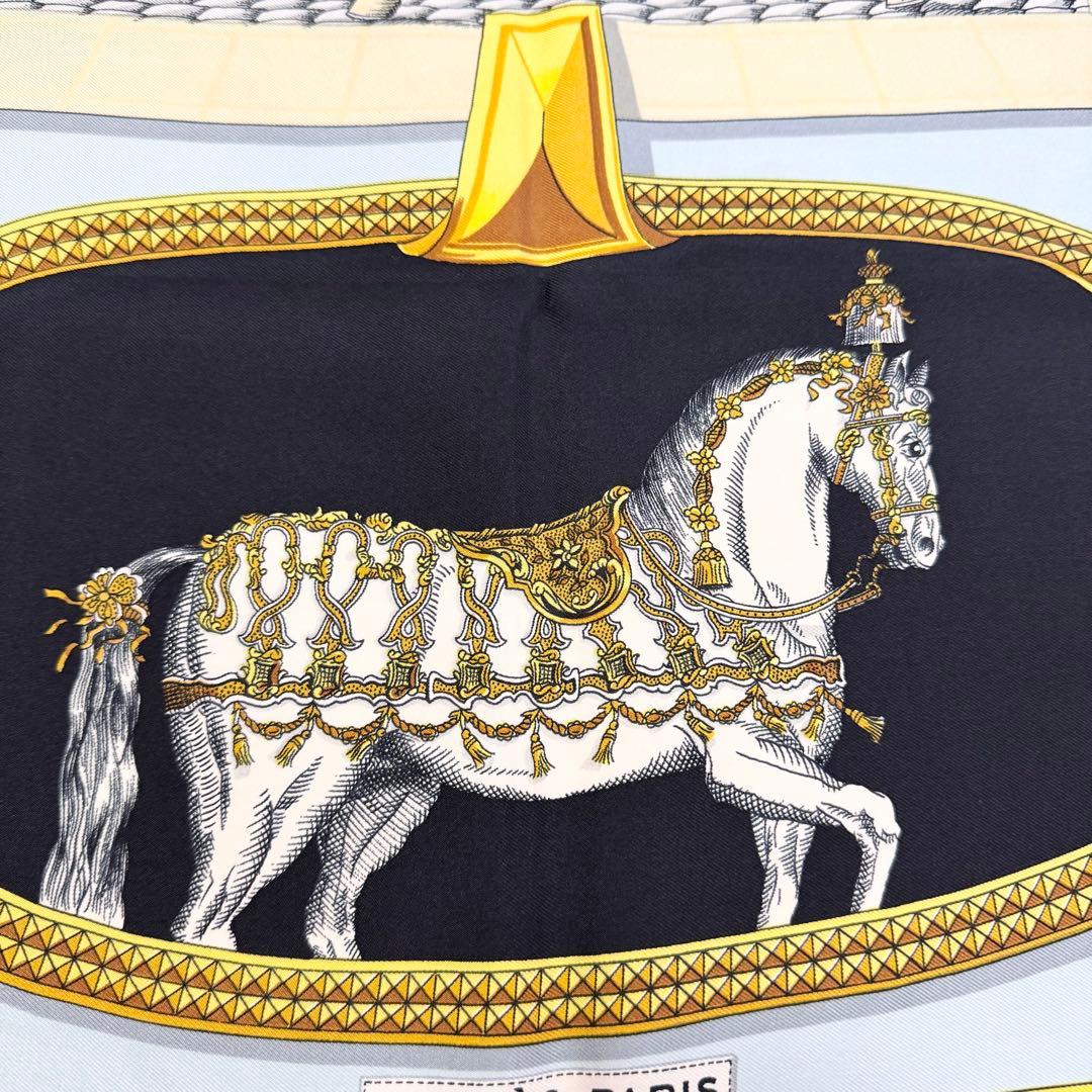 エルメス　カレ90 GRAND APPARAT 盛装の馬　スカーフ　シルク