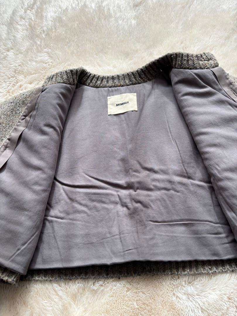 miica　SHISHIKUI Mix cardigan / D.GRAY