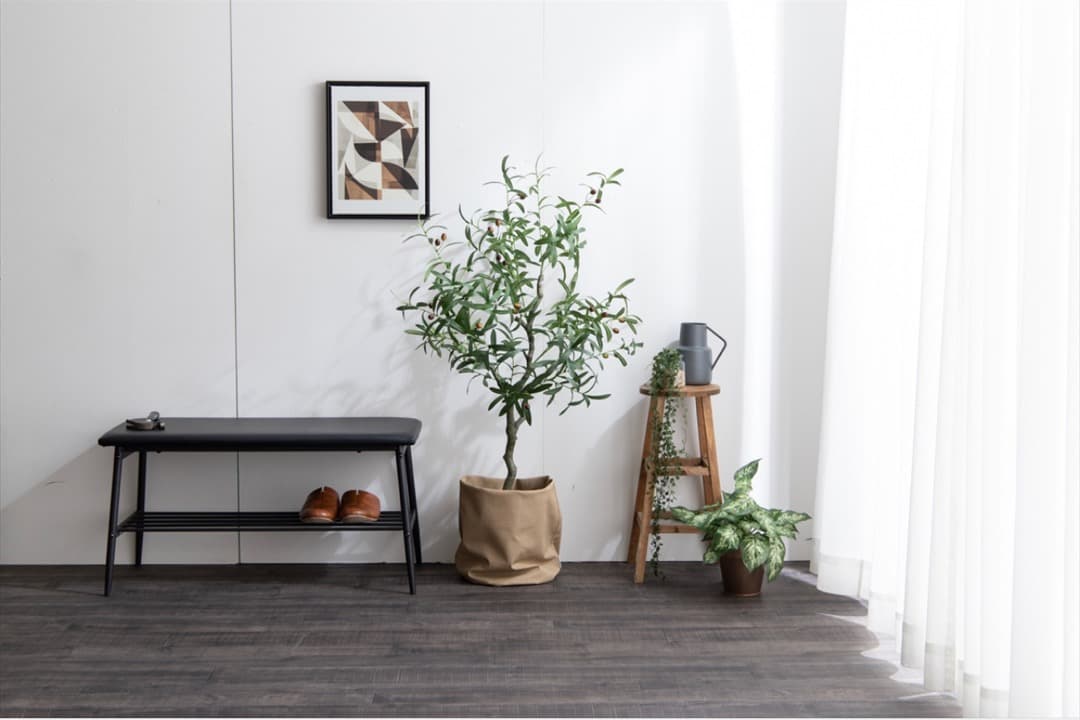【送料無料】観葉植物 光触媒 高さ125cm 人工 オリーブ リアル フェイク