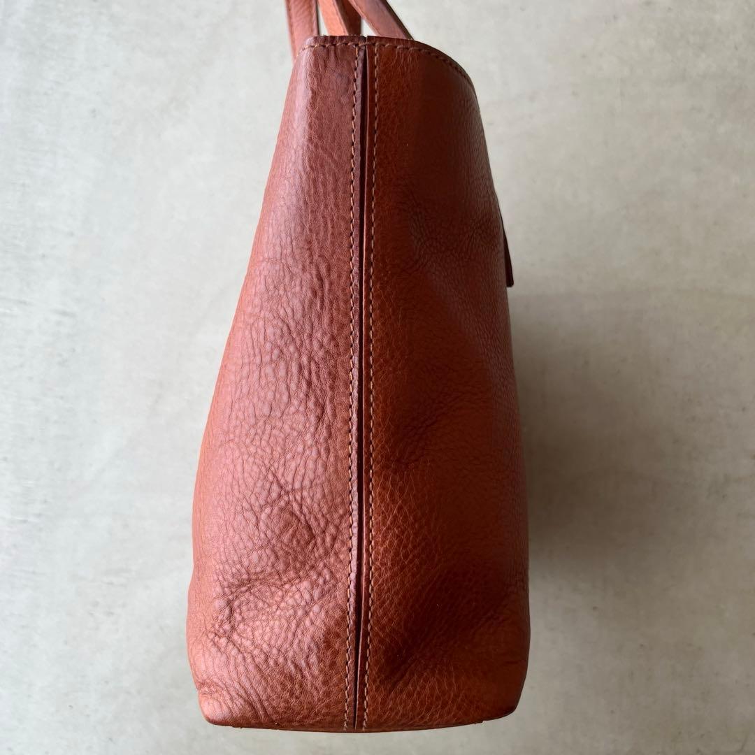 【genten】ゲンテン　トートバッグ　レザー　トスカ　ブラウン　A4
