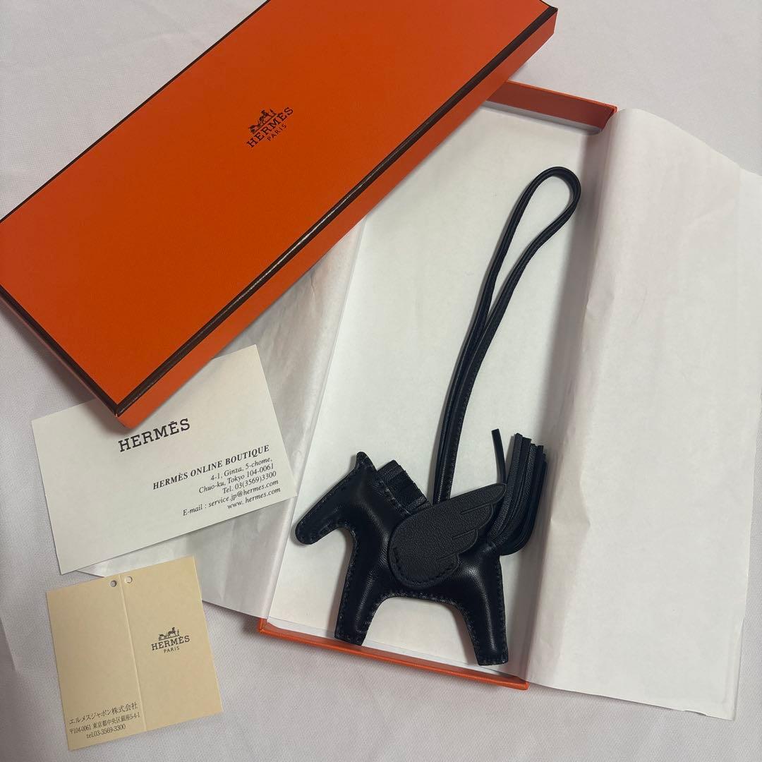 HERMES ペガサスチャーム ソーブラック PM 新品未使用