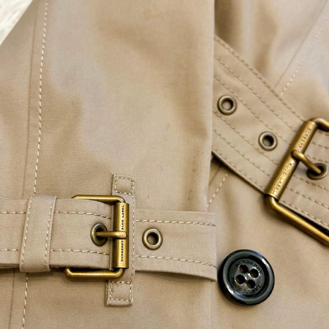 【美品】バーバリーブルーレーベル　ライナー付きトレンチコート　チェック　36