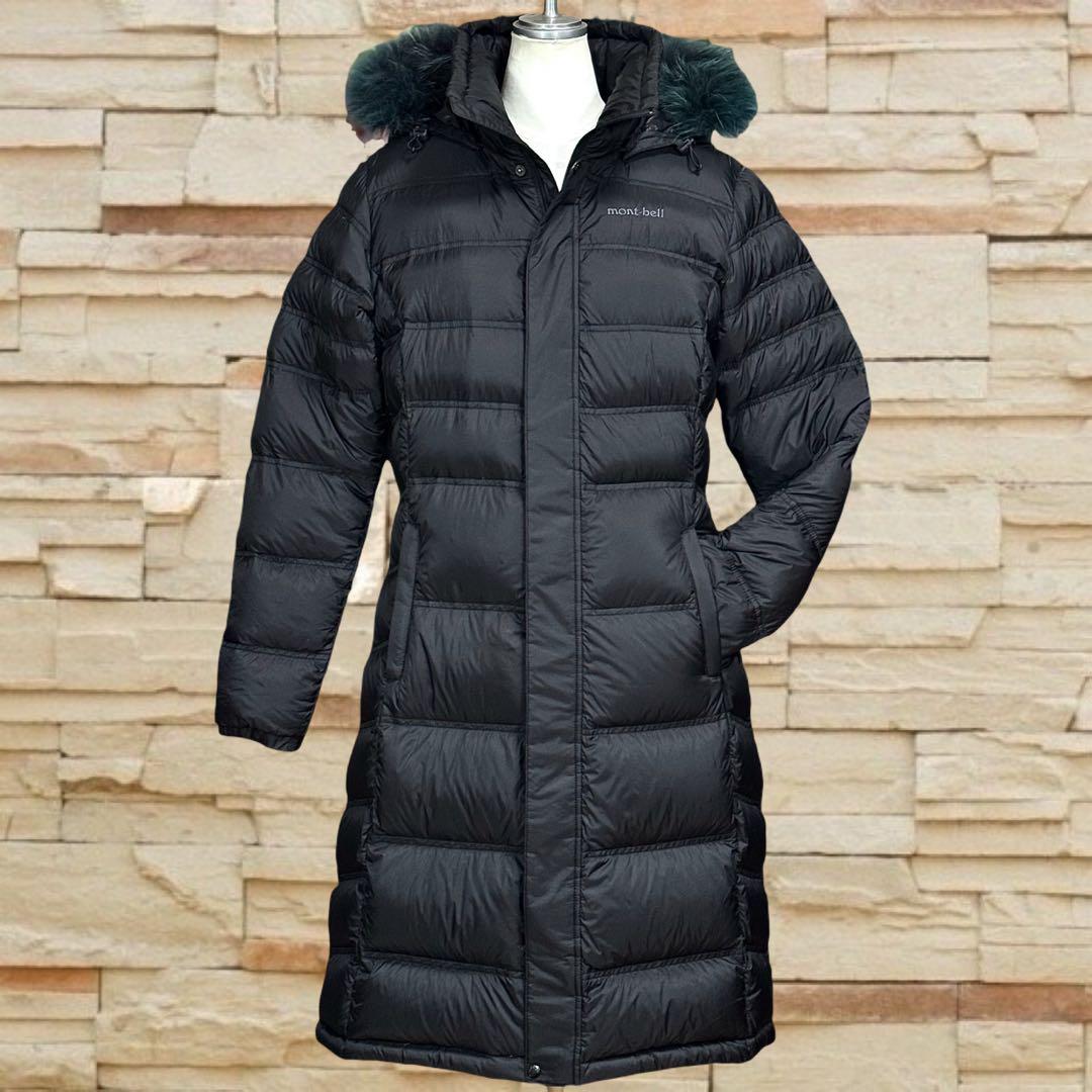 【美品】MONT-BELL リアルファー　ロングダウンコート　M〜L相当