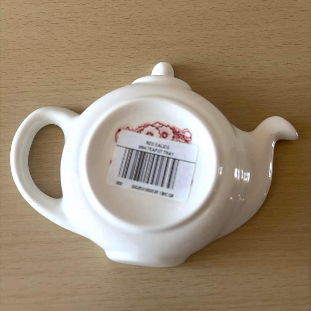 Burleigh バーレイ レッドキャリコ　ティーポット トレイ　新品未使用