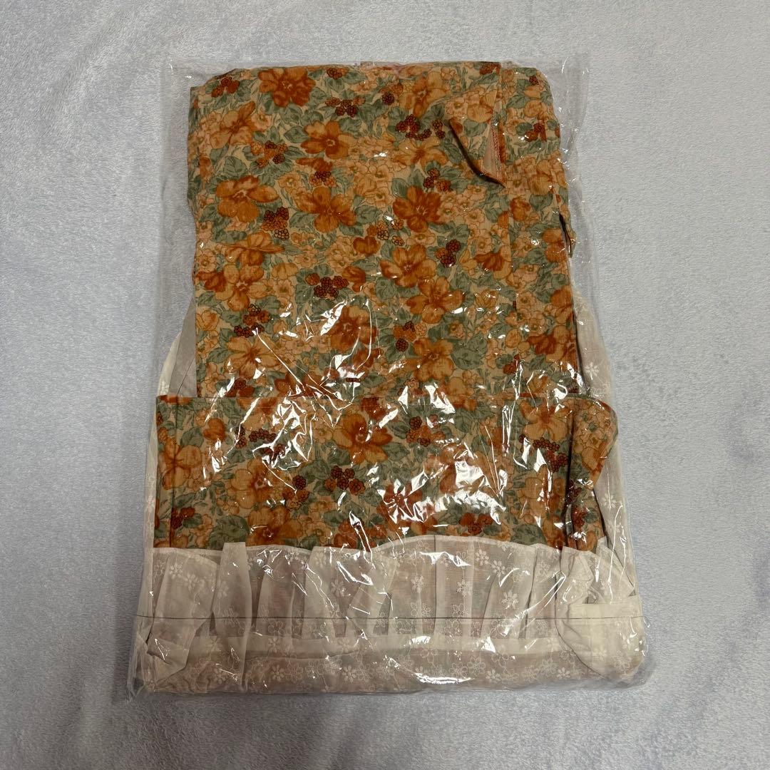 キャサリンコテージ　被布　エプロン　ワンピース　オレンジ　120 七五三　洗える