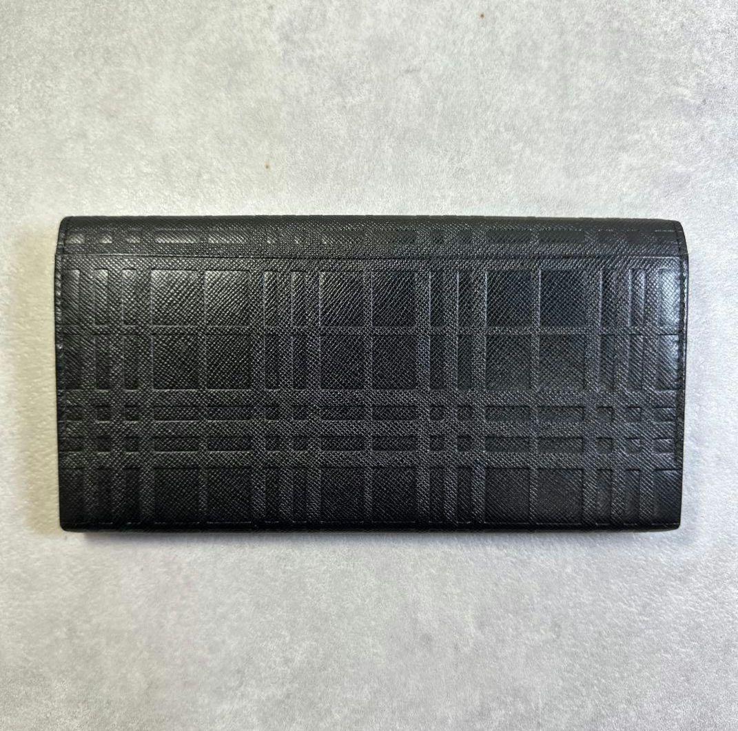 ★美品★ BURBERRY バーバリー エンボス 長財布 サフィアーノ レザー