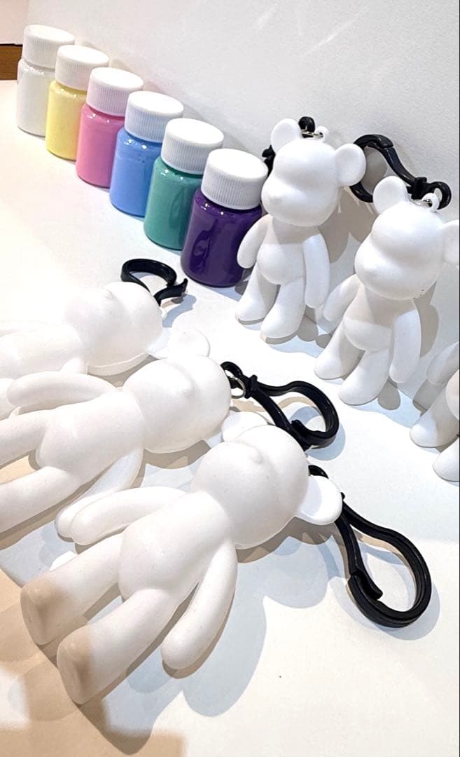 ポーリングベアキーホルダーキット6個セット　ベアアートキーホルダー　DIYキット