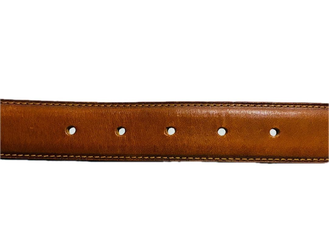【美品】Felisi フェリージ　レザーベルト　バケツッタレザー　ブラウン