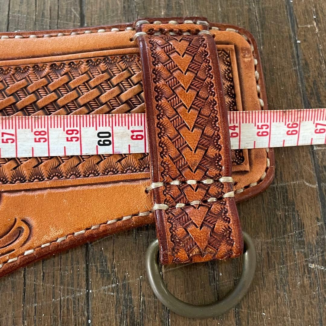 u*e様 CHARMS魚彫刻 レザー フィッシングベルト