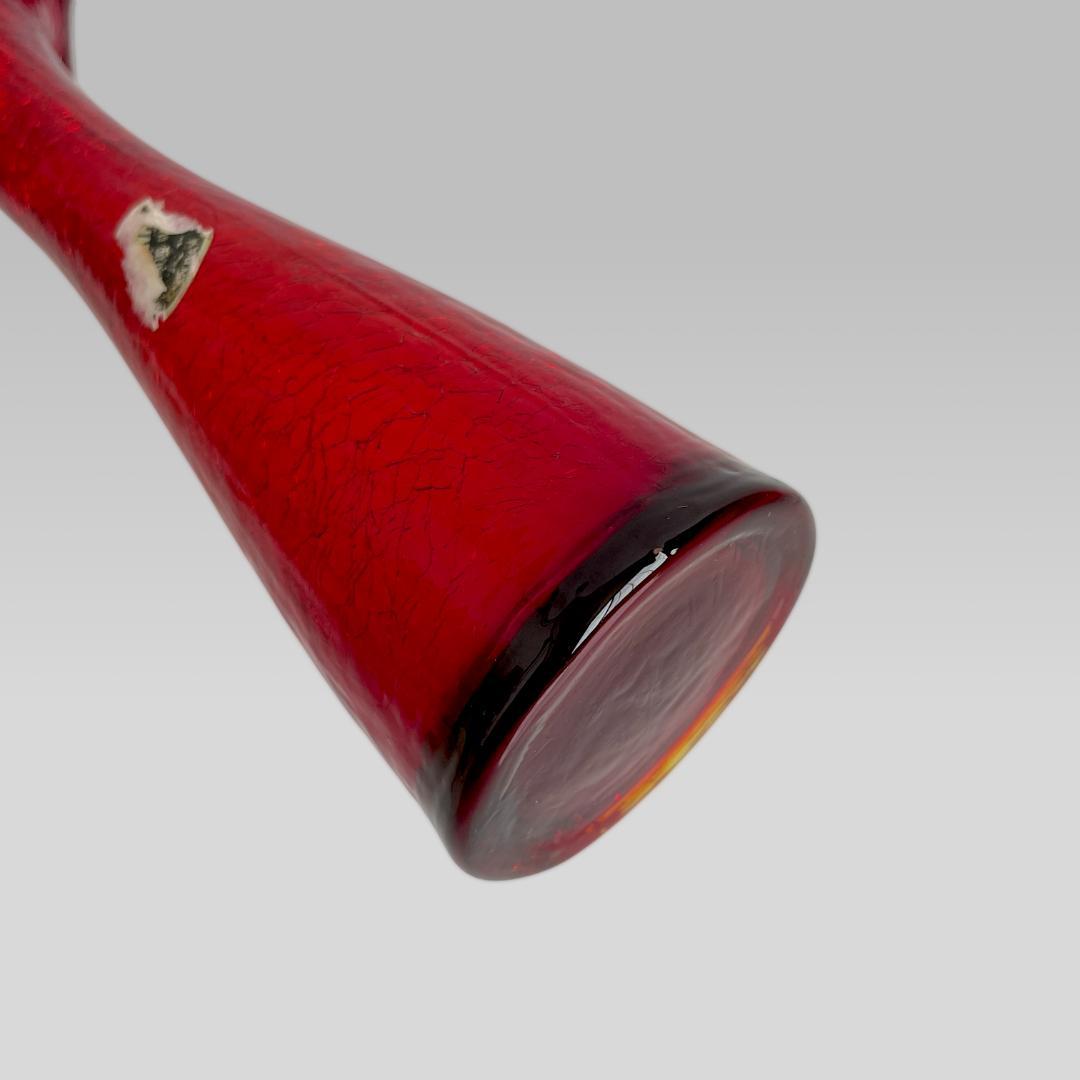 USA製 60~70s【Kanawha】カナワ社 クラッケル ガラスベース 花瓶