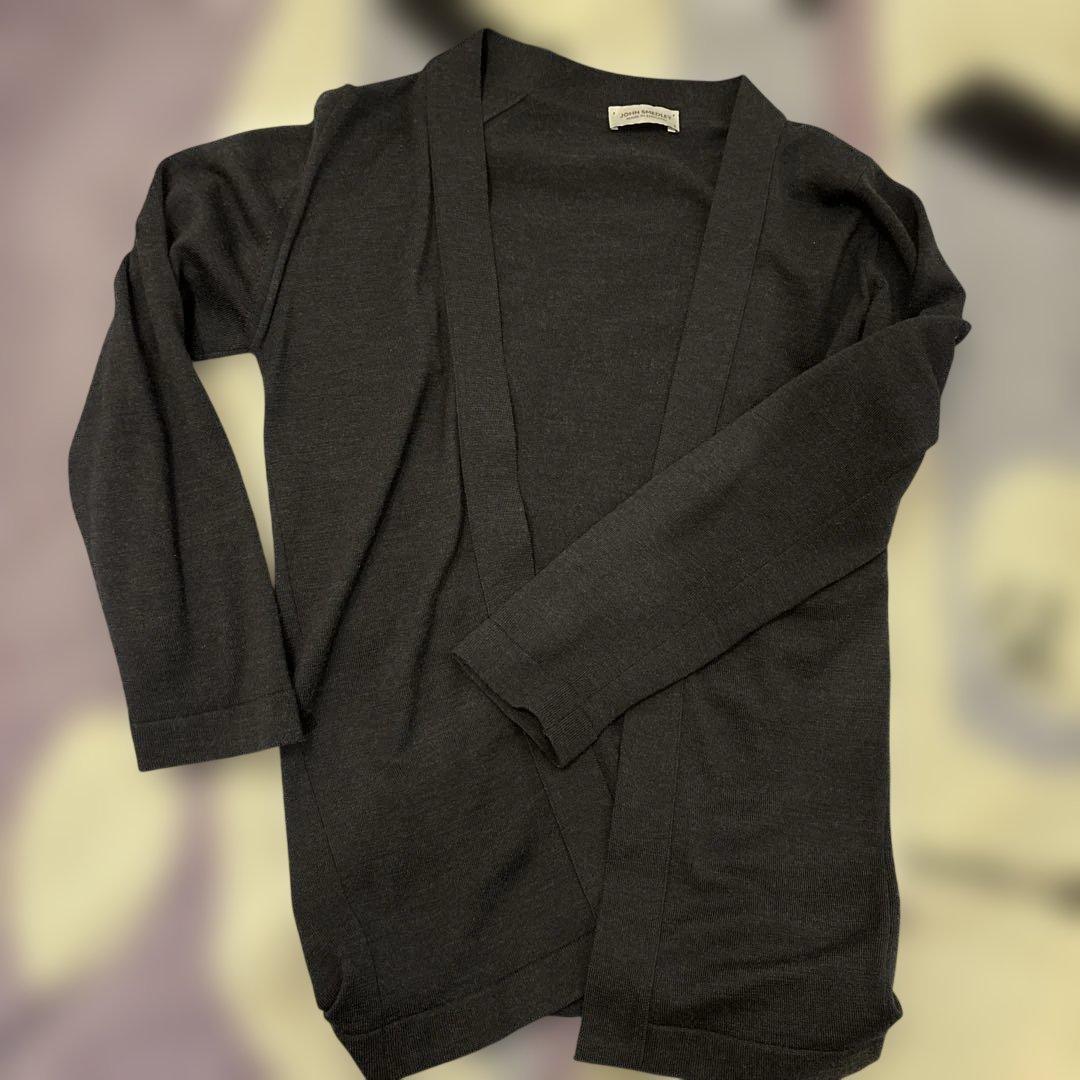 ジョンスメドレー　［UNISEX］ノーカラー長袖ボタンレスニットカーディガン