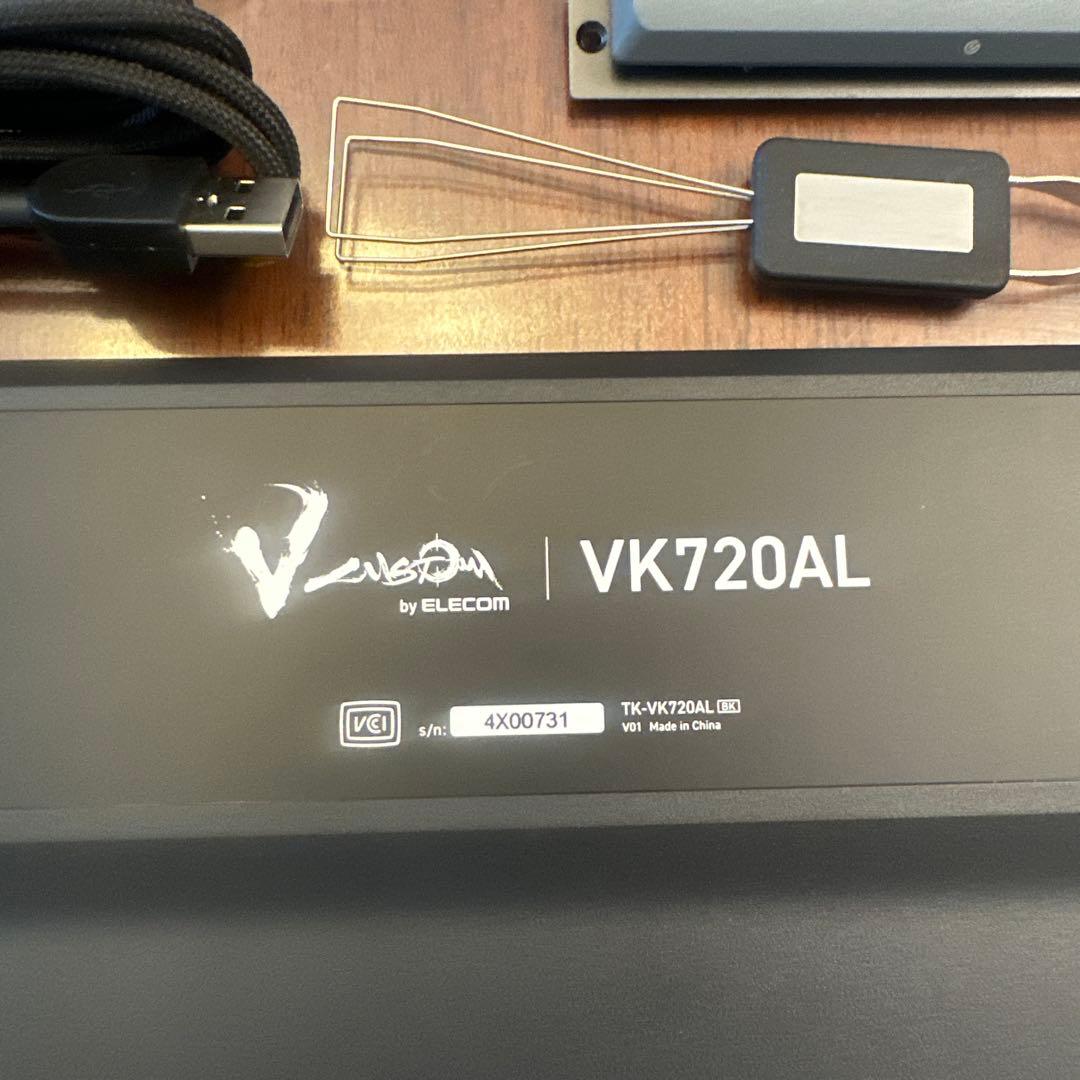 ゲーミングキーボード TK-VK720ALBK ブラック 有線 日本語配列