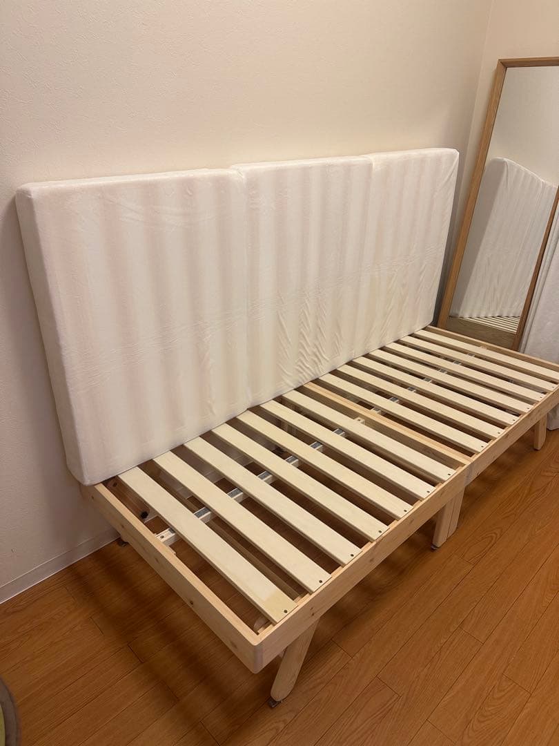 【最終値下げ】セミシングルショート 折りたたみ木製すのこベッド パタントベッド