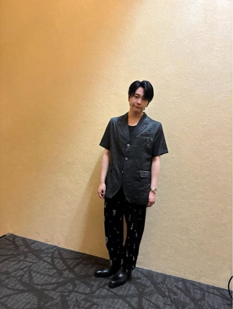MAISON SPECIAL 新品 シルキーシャンブレーハーフスリーブジャケット