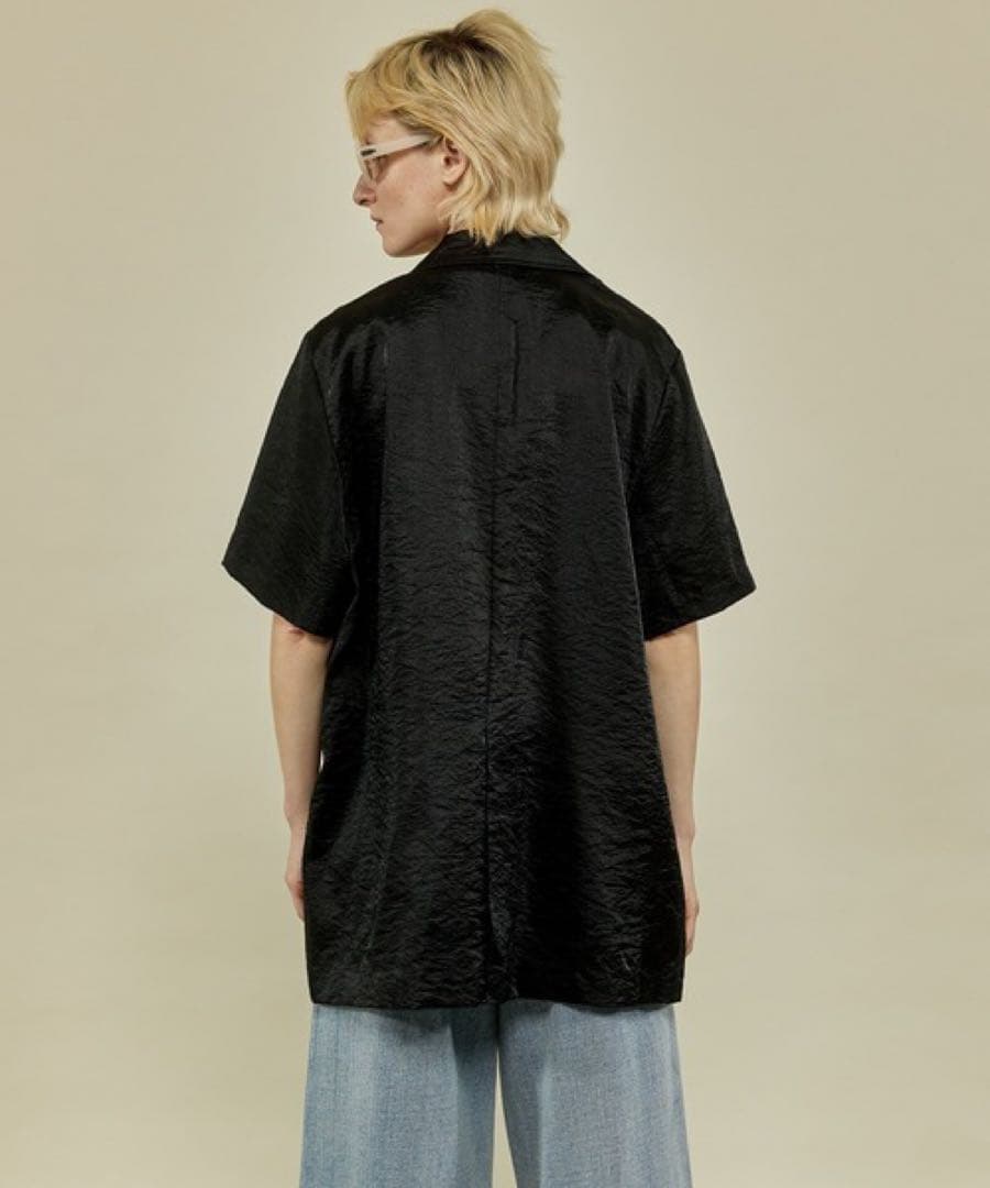 MAISON SPECIAL 新品 シルキーシャンブレーハーフスリーブジャケット