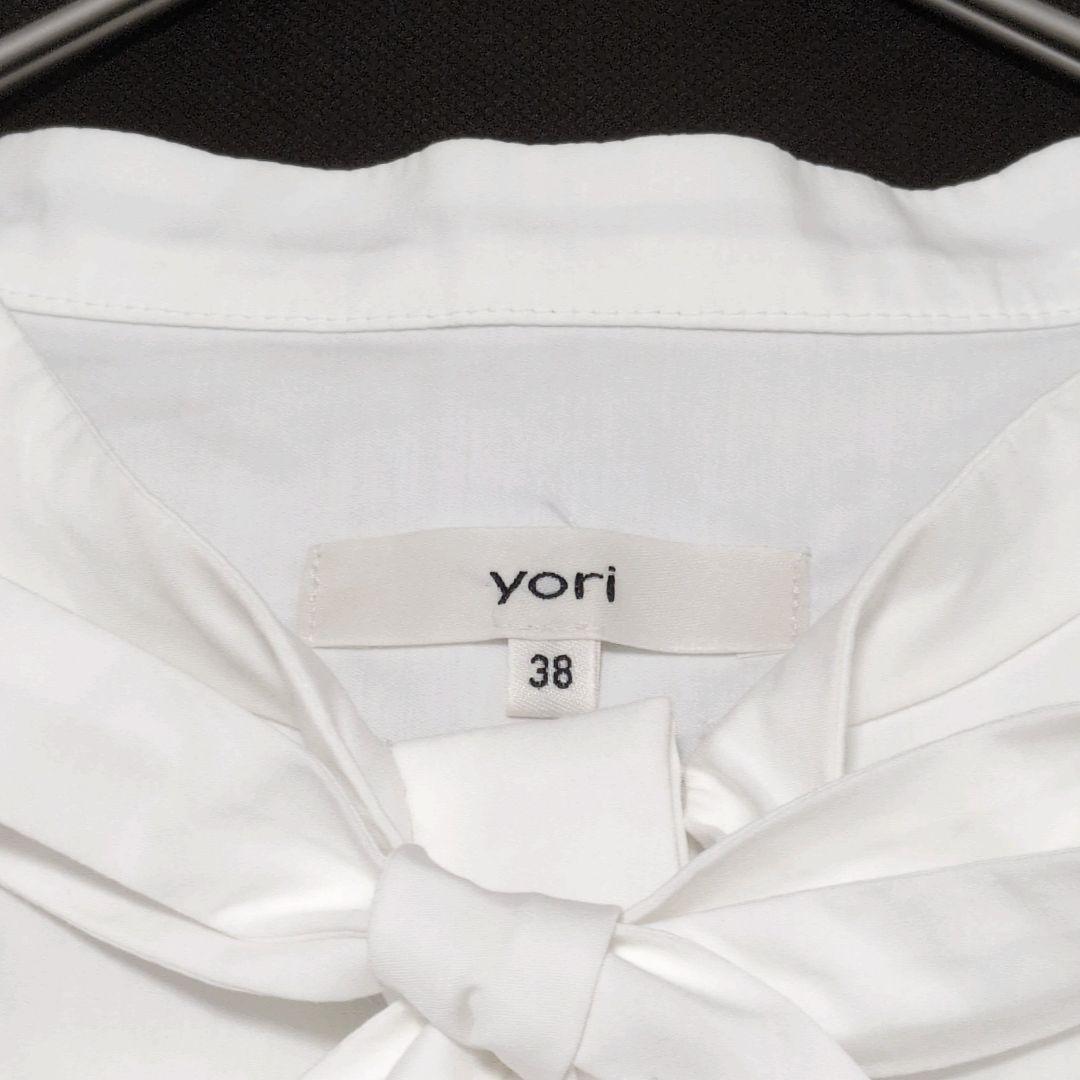 2023SS✨yori ヨリ ショートスリーブリボンブラウス 半袖 38