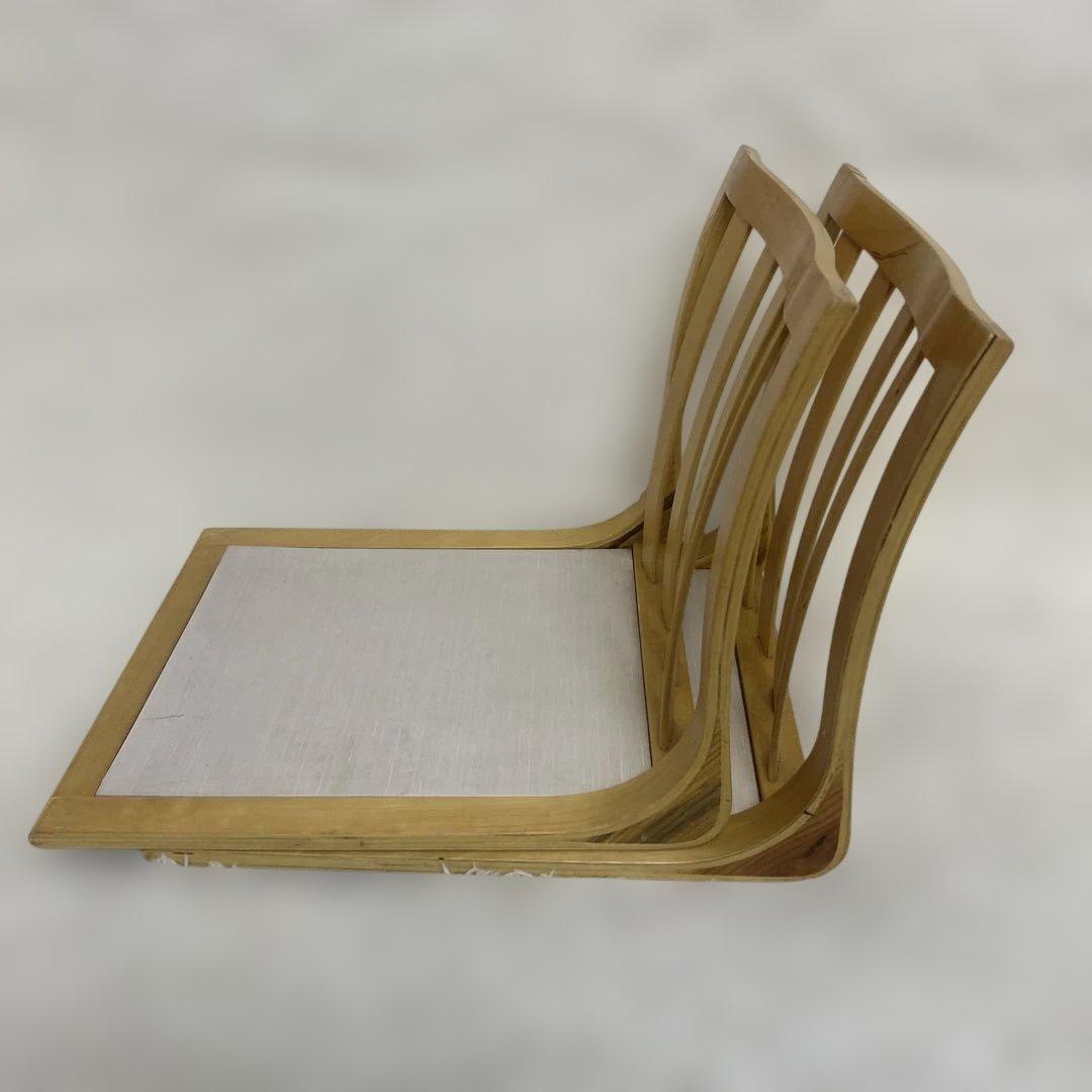 木製座椅子 4脚セット　格子 和座敷 昭和レトロ