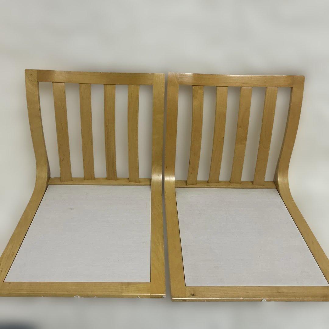 木製座椅子 4脚セット　格子 和座敷 昭和レトロ