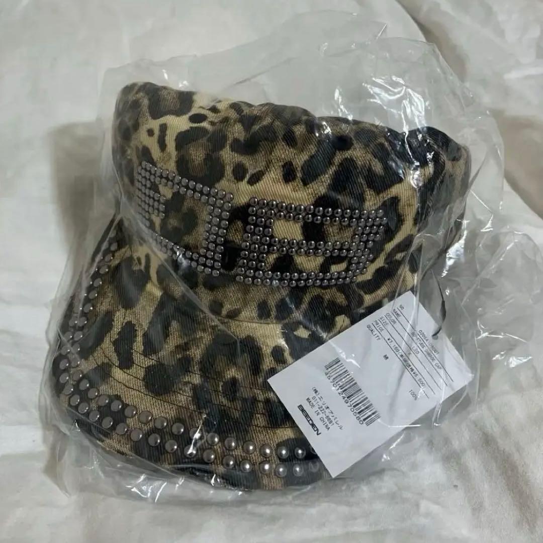 BEEDEN BD STUDS DAMAGE CAP LEO キャップ ヒョウ柄