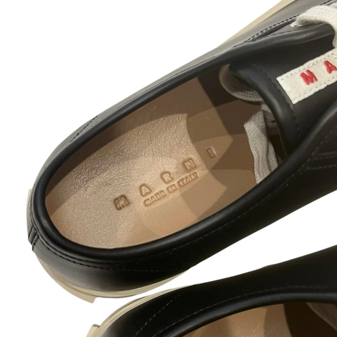 MARNI 25AW ブラック ナッパレザー PABLOレースアップスニーカー