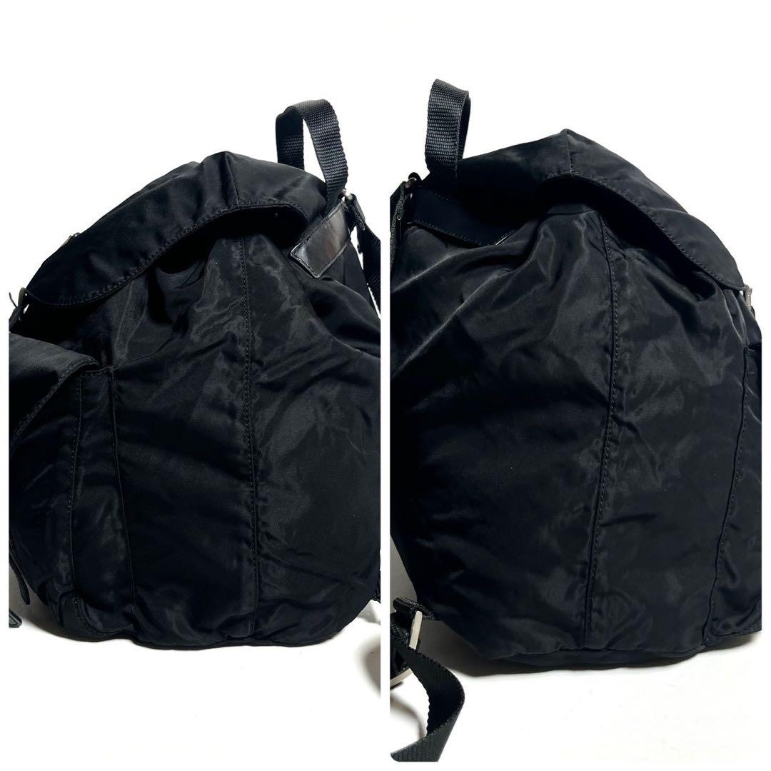 【極上美品✨】プラダ バッグパック リュック 三角ロゴ 巾着 テスートナイロン