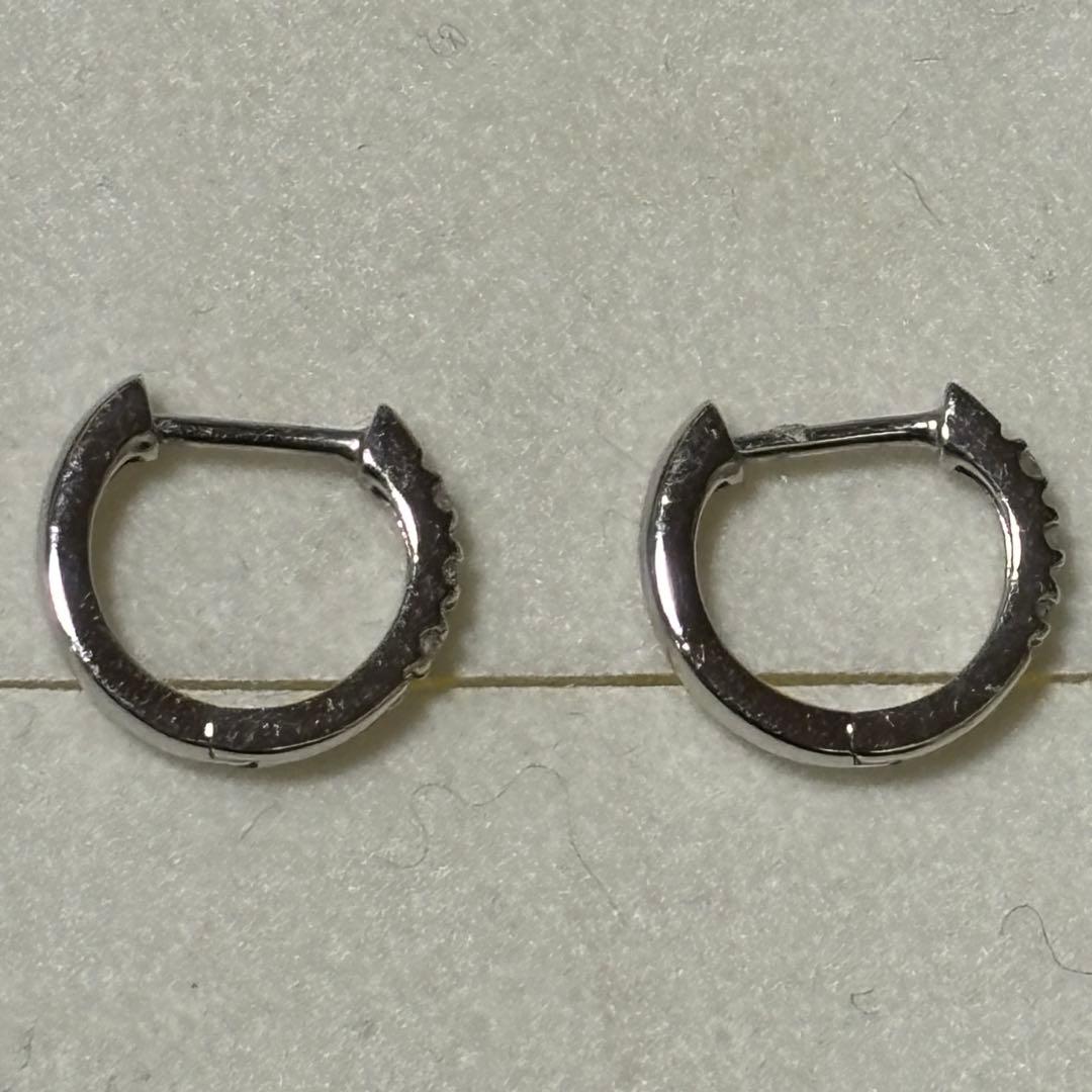 ジュエリーツツミ　k10 ダイヤモンド　フープピアス