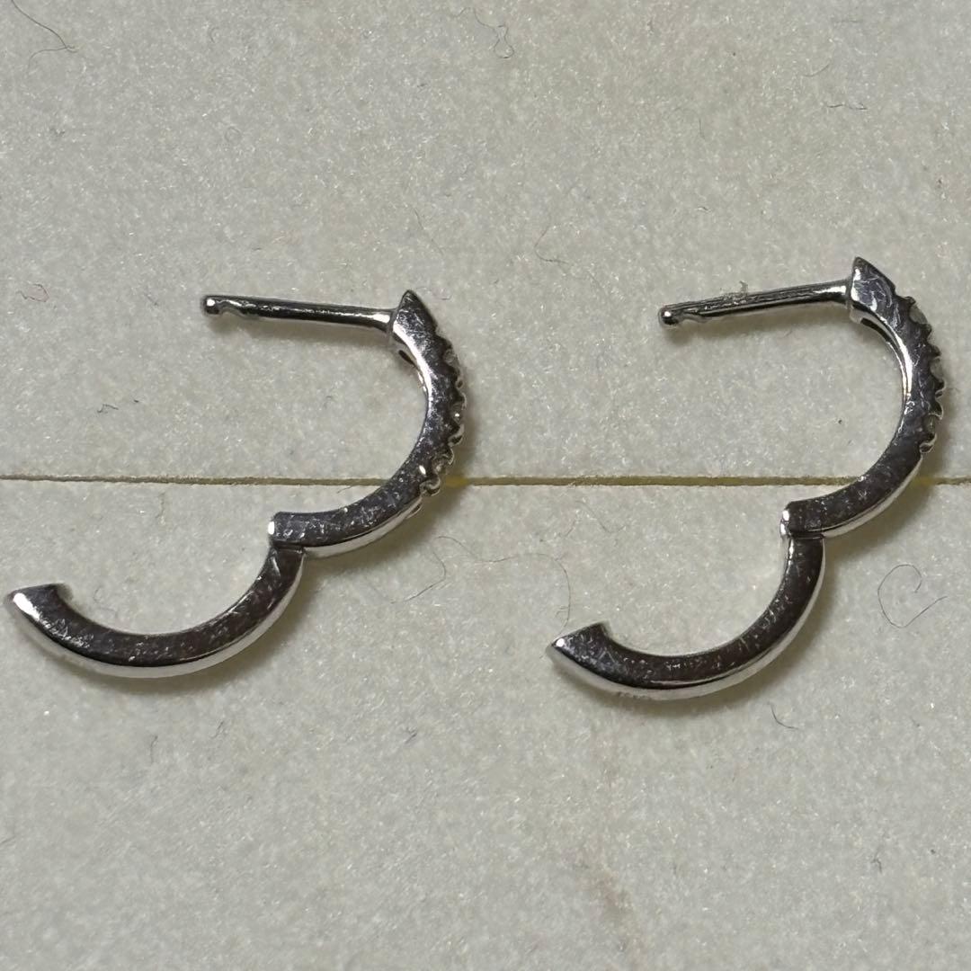 ジュエリーツツミ　k10 ダイヤモンド　フープピアス