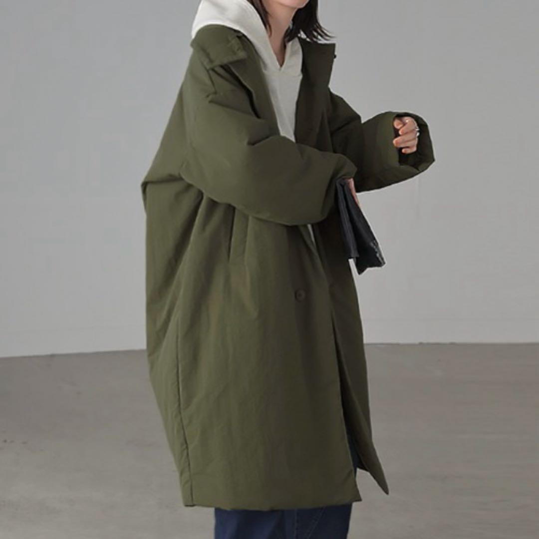 【新品】HUG.U ハグユー　中綿コート/ロングコート　カーキ　完売品⭐︎