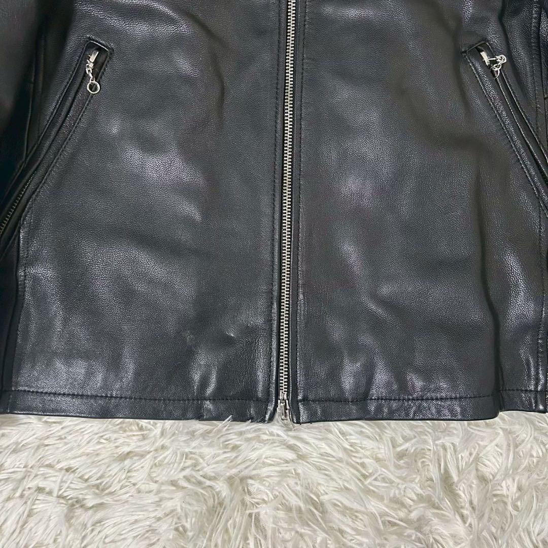 FREAK'S STORE ライダースジャケット ブラック L ゴートレザー