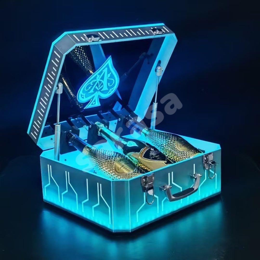 【新品】LED照明付きシャンパン ボトル アルマンド ボックス ケース