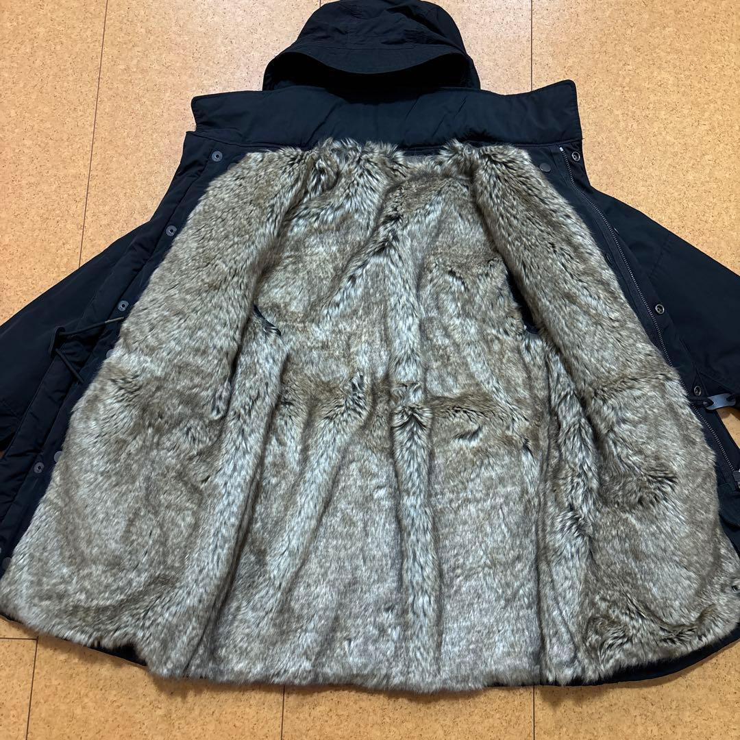新品同様　ポロラルフローレン ミリタリー ジャケット ファーライナー付　黒　XS