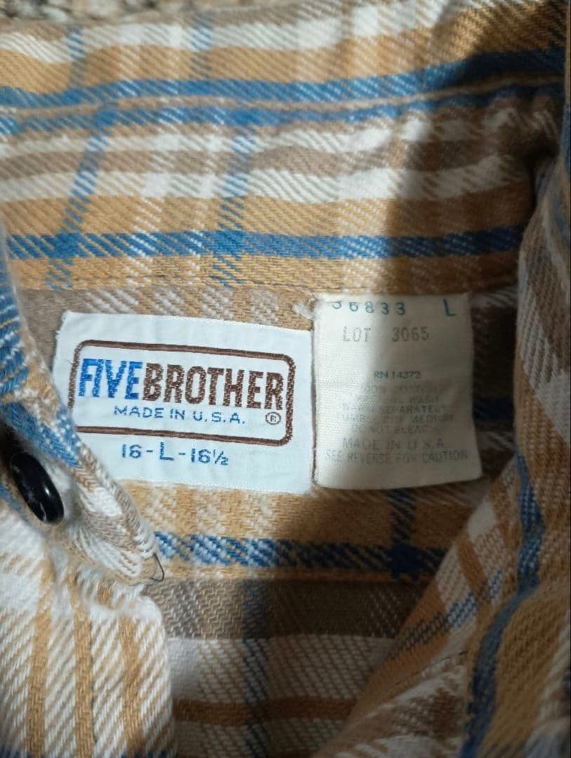 【好配色】70-80s Five Brothers flannel shirt