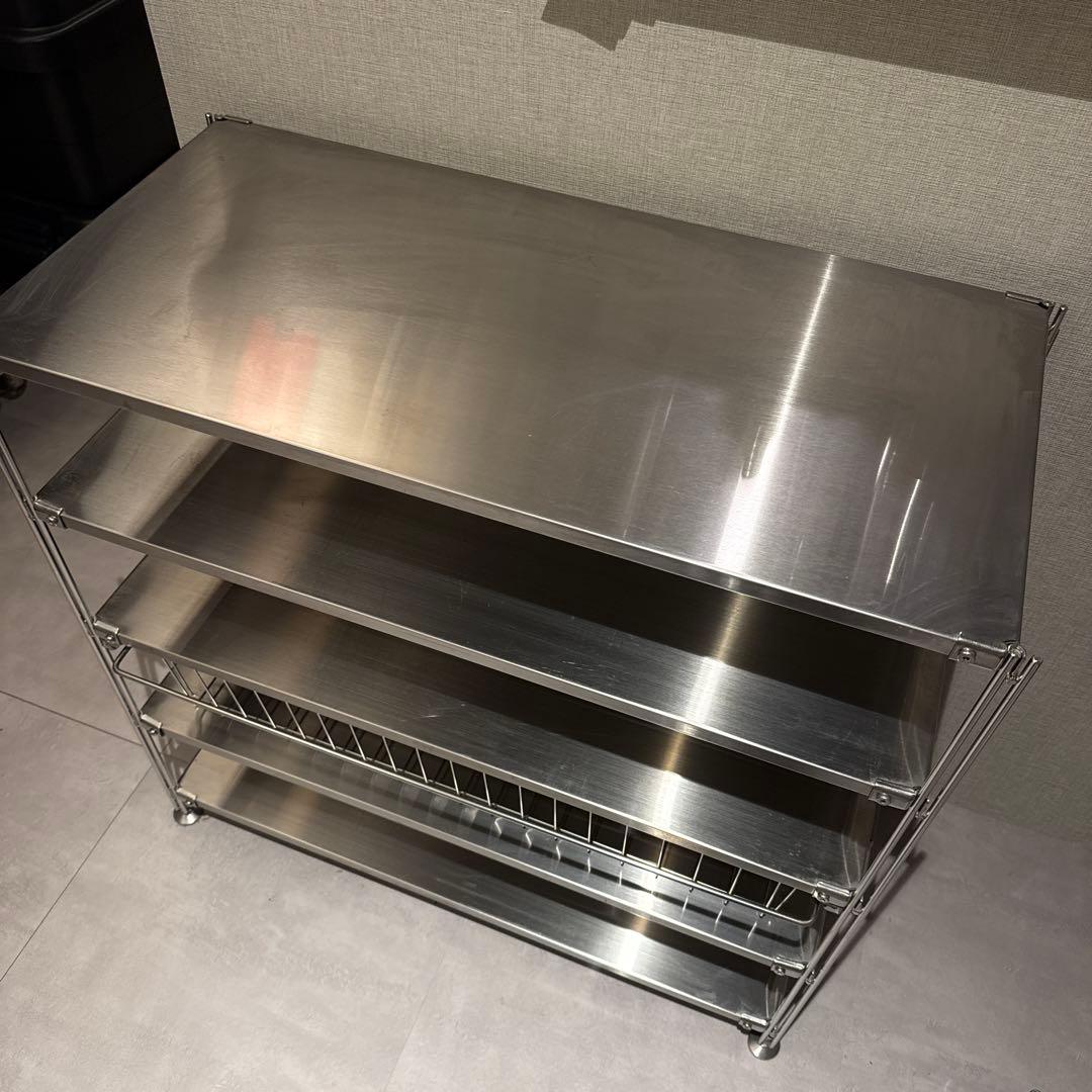 【ガリガリ君さん専用】無印良品ステンレスユニットシェルフワイド小 棚板バスケット