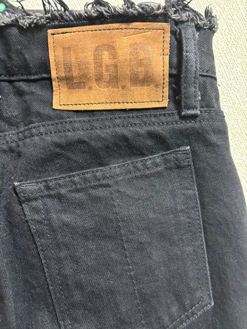LGB ルグランブルー フリンジベルボトム　黒 初期