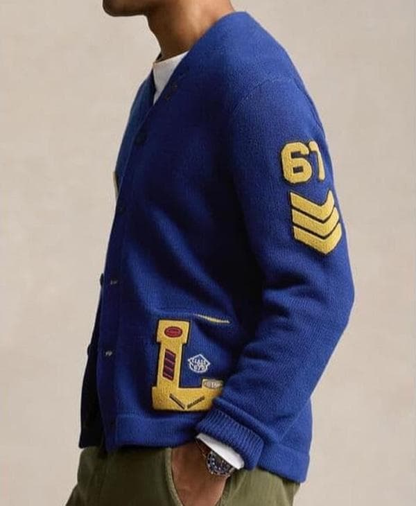 【古着】PoloRalphLaurenバーシティインスパイアードカーディガン S