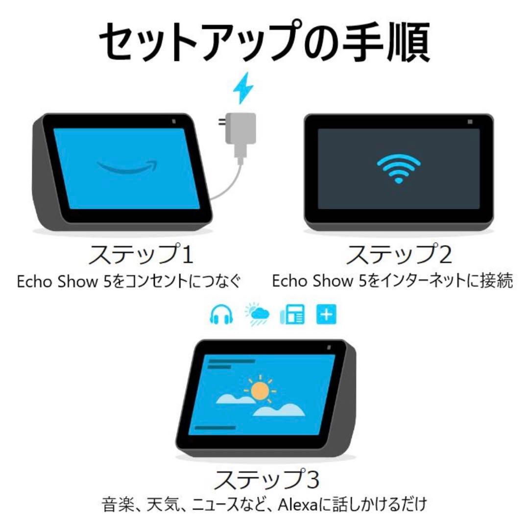 新品 アレクサ エコショー5 第3世代 amazon echo show5