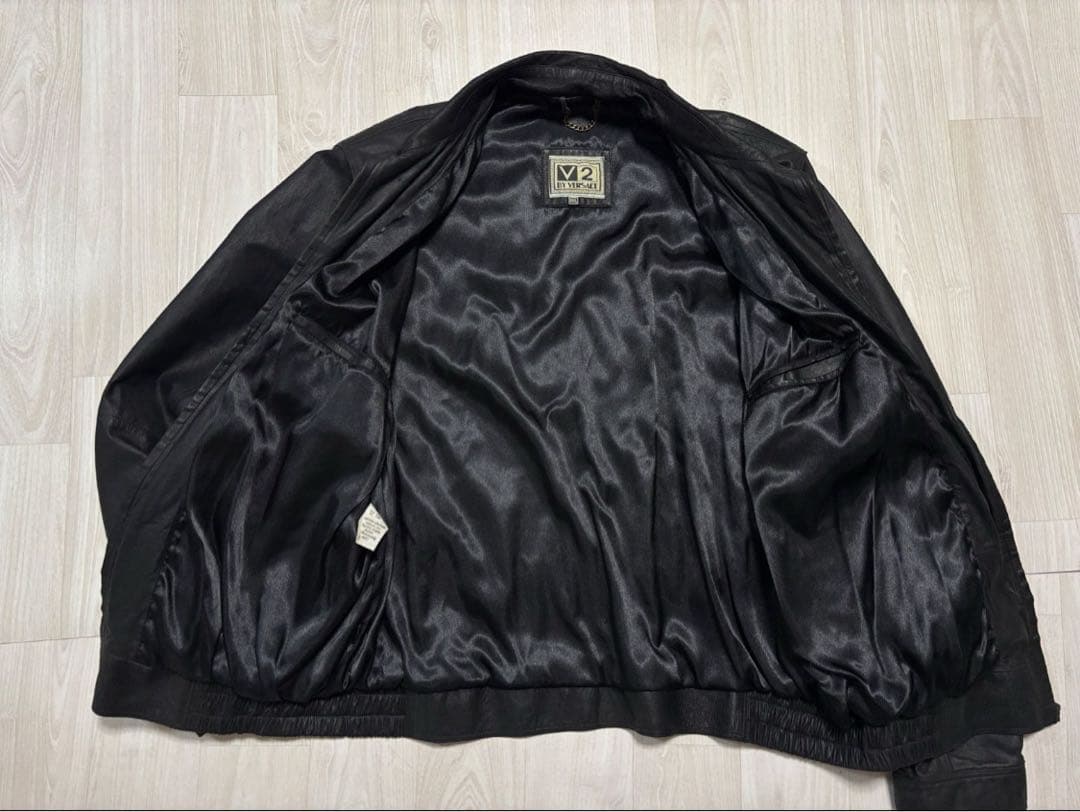 Versace レザージャケット ブラック ヴェルサーチ ヴィンテージ