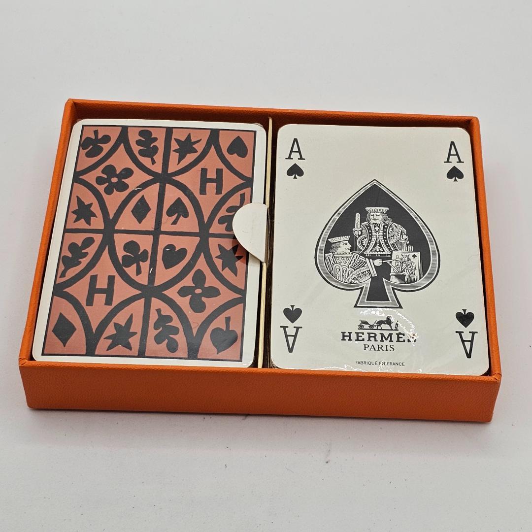 【未使用・未開封】 HERMES エルメス トランプ ホワイト/ゴールド