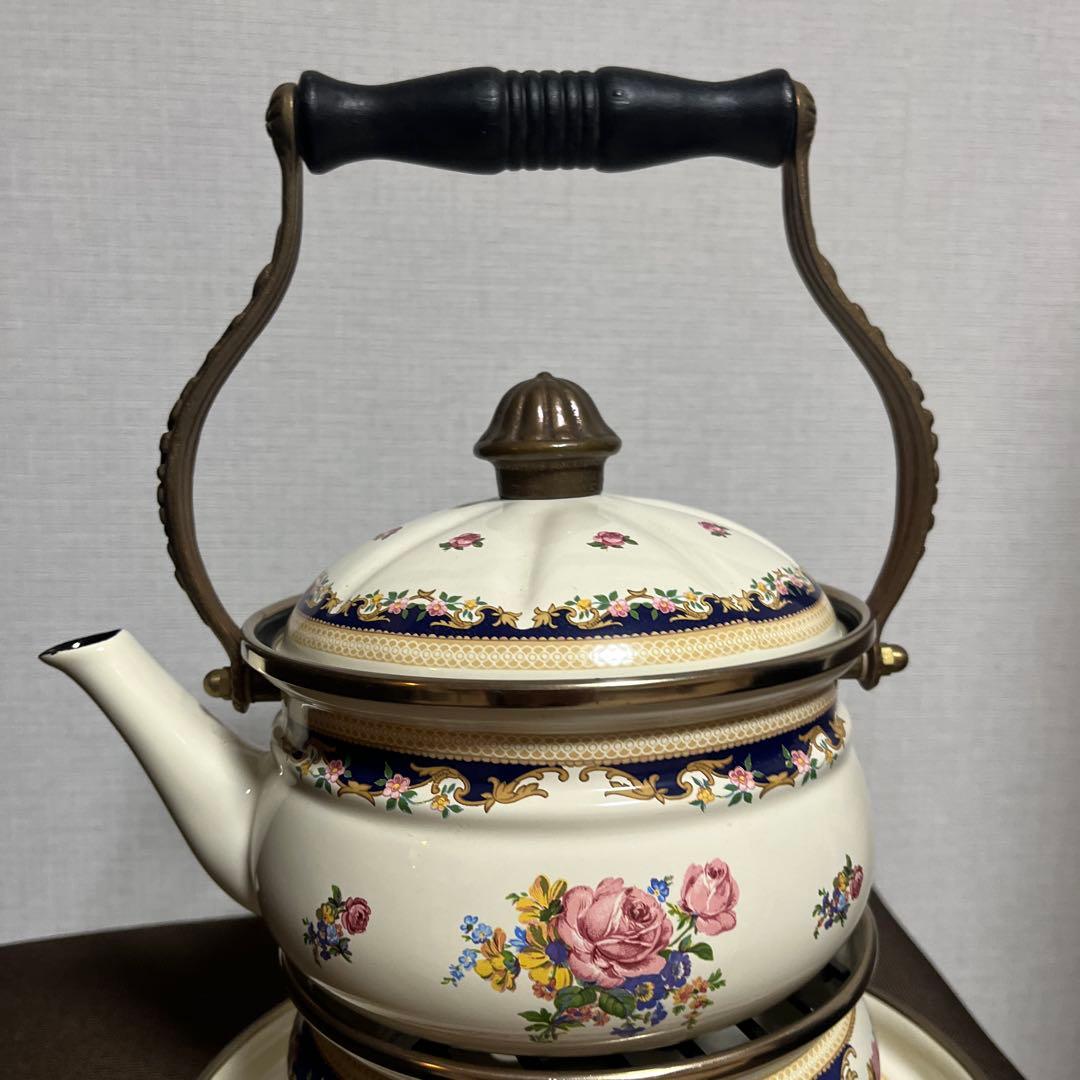 ASTA(アスター)のホーローケトル　ウォーマーセット