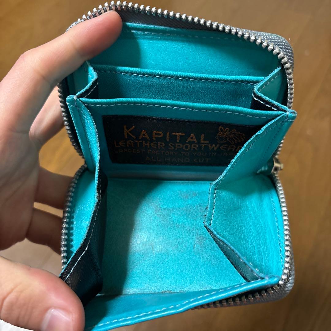 kapital ミニ財布　ターコイズブルー