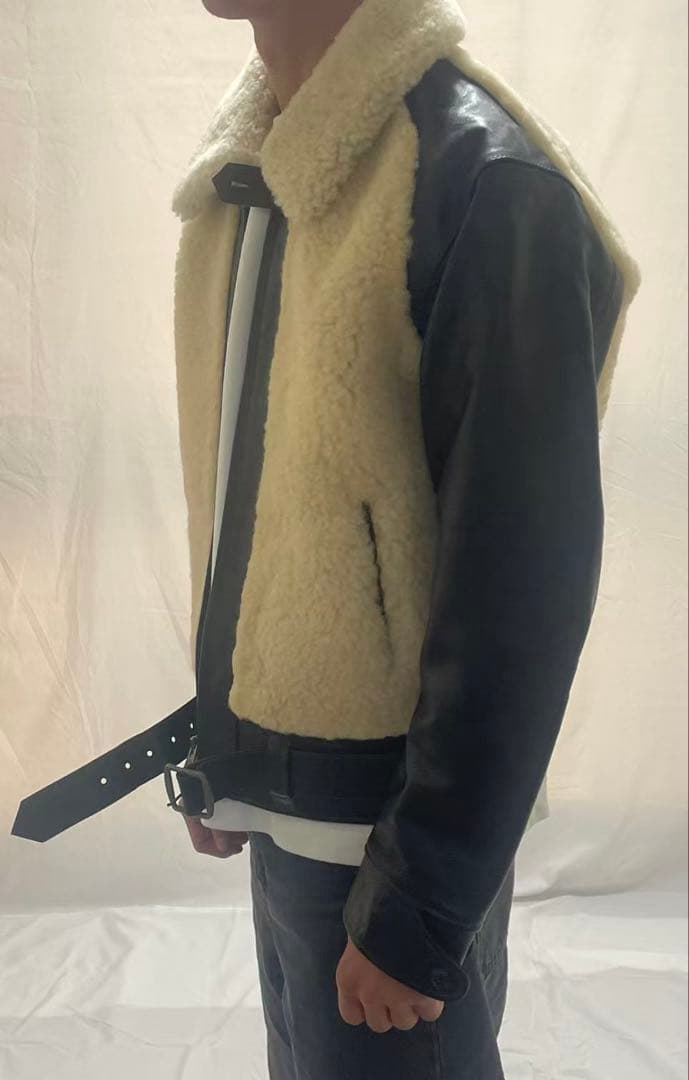 在庫処分 グリズリージャケット　熊ジャン　茶芯ホースハイド　レザージャケット L