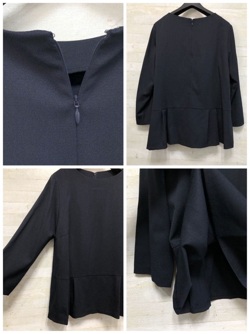 新品☆LLトール紺系♪フォーマルパンツスーツ3点♪ツイード調ジャケット〇D159