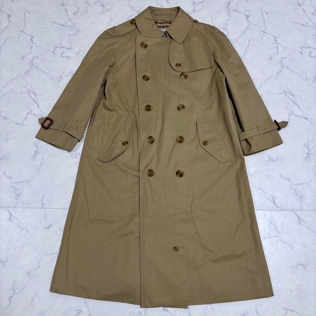 良品 バーバリーズ トレンチコート ノバチェック 7AB2 S〜M相当 ベージュ