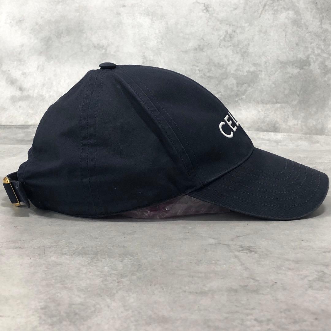 美品✨CELINE ロゴ デニムブルー ベースボールキャップ Sサイズ 正規品