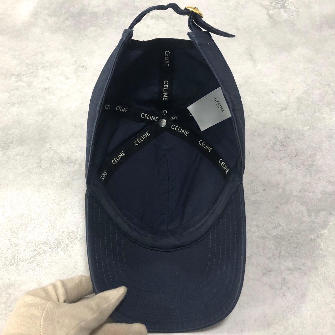 美品✨CELINE ロゴ デニムブルー ベースボールキャップ Sサイズ 正規品