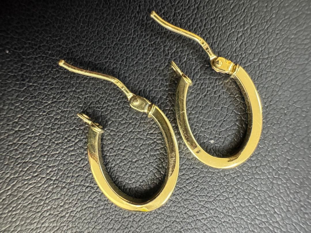 STAR JEWELRY ゴールドフープピアス