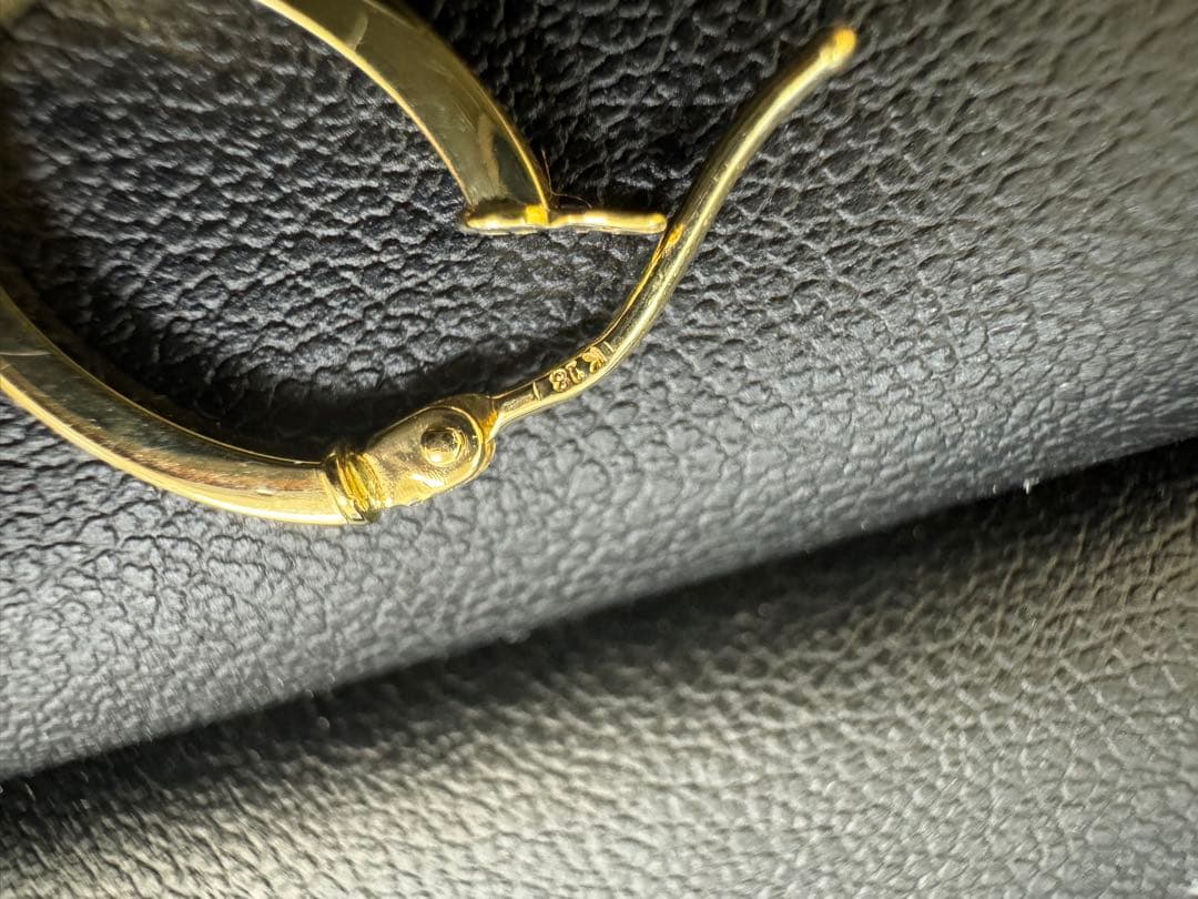 STAR JEWELRY ゴールドフープピアス