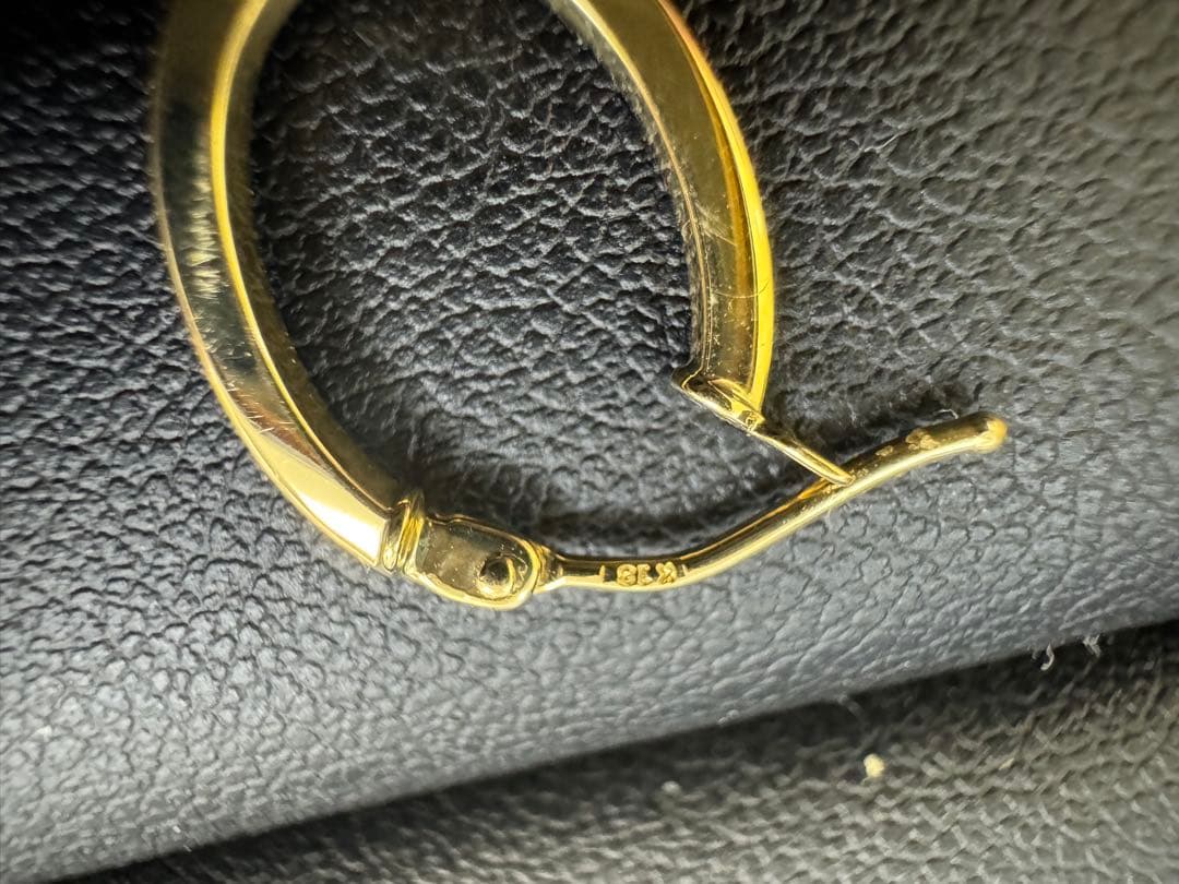 STAR JEWELRY ゴールドフープピアス