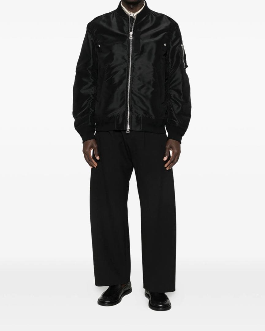 美品 sacai MA-1 ボンバージャケット ブラック 黒 タグ付き メンズ