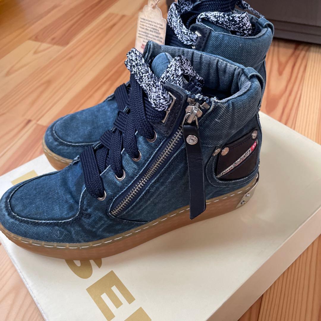 DIESEL デニム インソールハイカットスニーカー